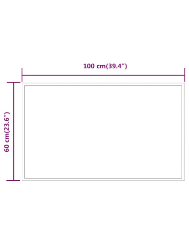Specchio da Bagno con Luci LED 100x60 cm