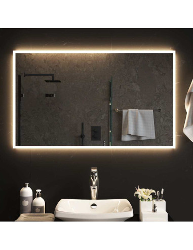 Specchio da Bagno con Luci LED 100x60 cm