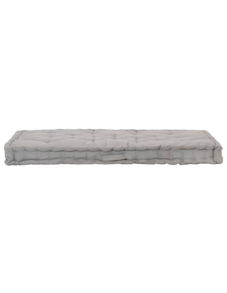 Cuscini per Pallet e Pavimento 2 pz in Cotone Grigio