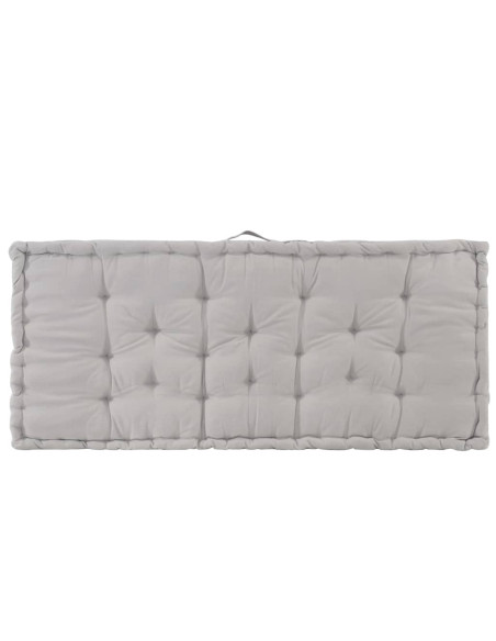 Cuscini per Pallet e Pavimento 2 pz in Cotone Grigio