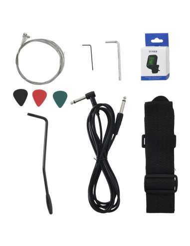 Chitarra Elettrica per Principianti con Custodia Nera 4/4 39"