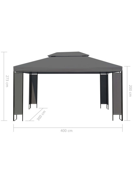 Gazebo Antracite 300x400 cm
