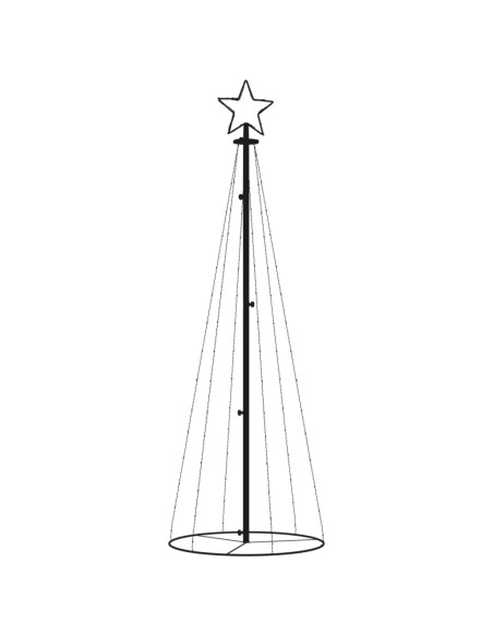 Albero di Natale a Cono Blu 108 LED 70x180 cm