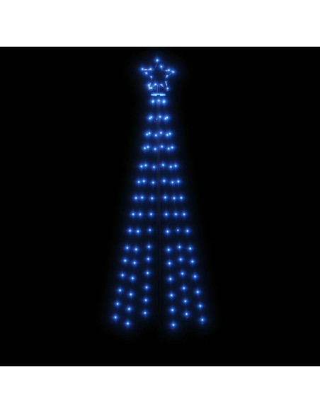 Albero di Natale a Cono Blu 108 LED 70x180 cm