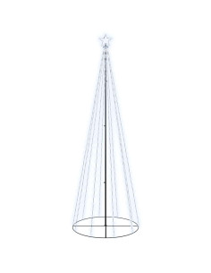 Albero di Natale a Cono Bianco Freddo 310 LED 100x300 cm