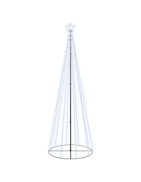 Albero di Natale a Cono Bianco Freddo 310 LED 100x300 cm