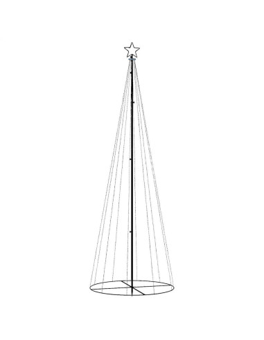 Albero di Natale a Cono Bianco Freddo 310 LED 100x300 cm