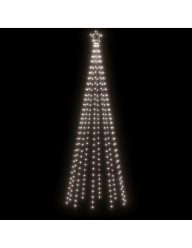 Albero di Natale a Cono Bianco Freddo 310 LED 100x300 cm