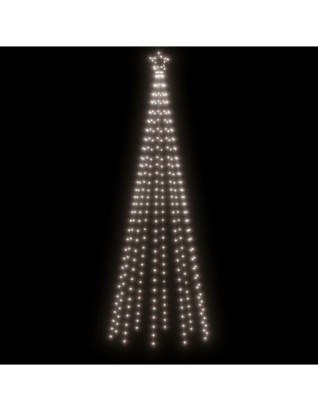 Albero di Natale a Cono Bianco Freddo 310 LED 100x300 cm