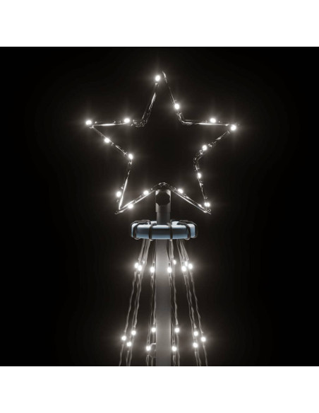 Albero di Natale a Cono Bianco Freddo 310 LED 100x300 cm