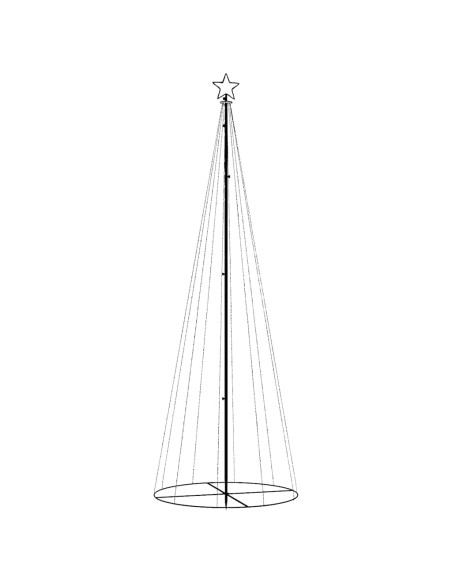 Albero di Natale a Cono Blu 310 LED 100x300 cm