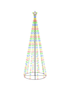 Albero di Natale a Cono Colorato 310 LED 100x300 cm