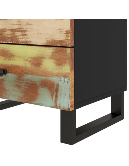 Comodino 50x33x62cm Legno Massello Recupero e Legno Multistrato
