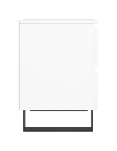 Comodino Bianco 40x35x50 cm in Legno Multistrato