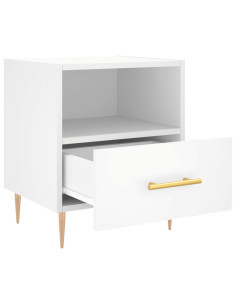 Comodini 2 pz Bianchi 40x35x47,5 cm in Legno Multistrato
