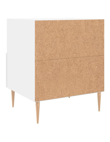 Comodini 2 pz Bianchi 40x35x47,5 cm in Legno Multistrato