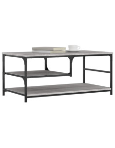 Tavolino da Salotto Grigio Sonoma 90x49x40 cm Legno Multistrato 2