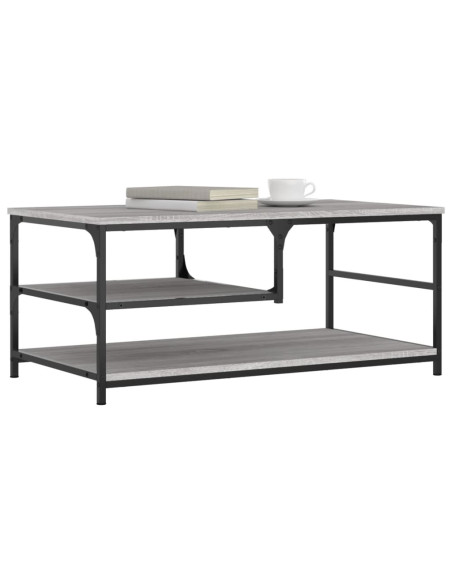 Tavolino da Salotto Grigio Sonoma 90x49x40 cm Legno Multistrato