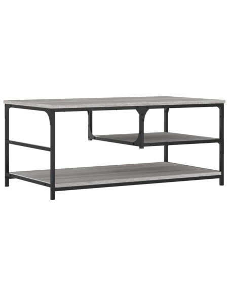 Tavolino da Salotto Grigio Sonoma 90x49x40 cm Legno Multistrato