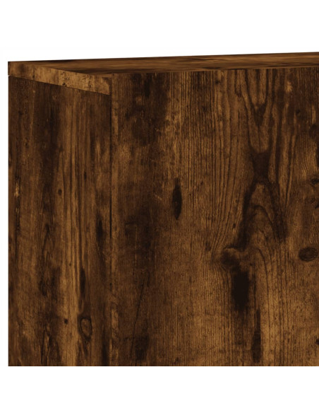 Mobili TV a Muro 5pz Rovere Fumo in Legno Multistrato