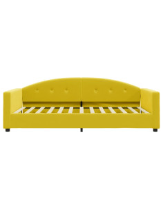 Letto da Giorno Giallo 100x200 cm in Velluto 2