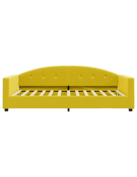 Letto da Giorno Giallo 100x200 cm in Velluto