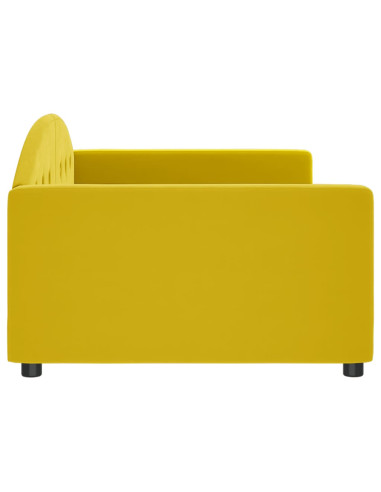 Letto da Giorno Giallo 100x200 cm in Velluto