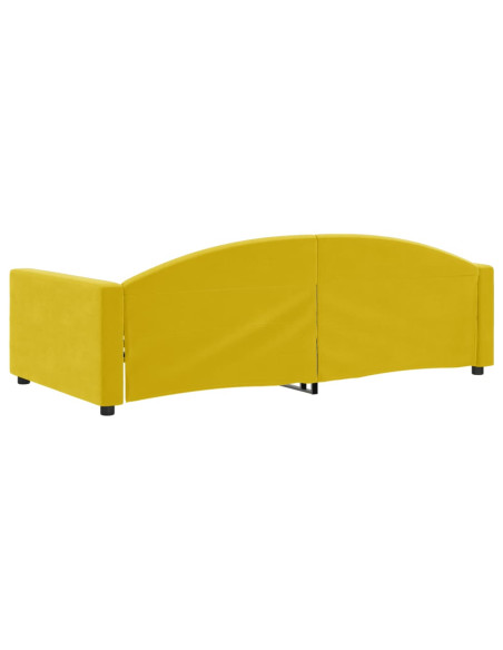 Letto da Giorno Giallo 100x200 cm in Velluto