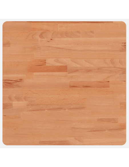 Piano per Tavolo 50x50x4 cm Quadrato Legno Massello di Faggio