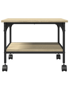 Supporto Stampante 2 Piani Rovere Sonoma 50x40x38cm Multistrato