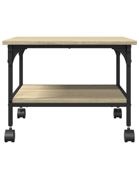 Supporto Stampante 2 Piani Rovere Sonoma 50x40x38cm Multistrato