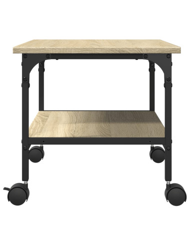 Supporto Stampante 2 Piani Rovere Sonoma 50x40x38cm Multistrato