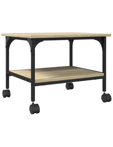 Supporto Stampante 2 Piani Rovere Sonoma 50x40x38cm Multistrato