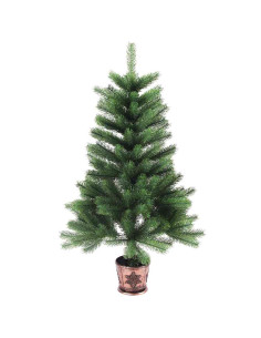 Albero di Natale Artificiale Realistico con Punte 90 cm Verde
