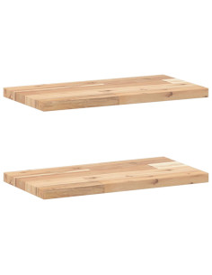 Mensole da Parete 2 pz 60x20x2 cm Legno Acacia Non Trattato