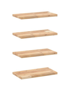 Mensole da Parete 4 pz 60x20x2 cm Legno Acacia Non Trattato