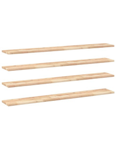 Mensole da Parete 4 pz 120x20x2 cm Legno Acacia Non Trattato