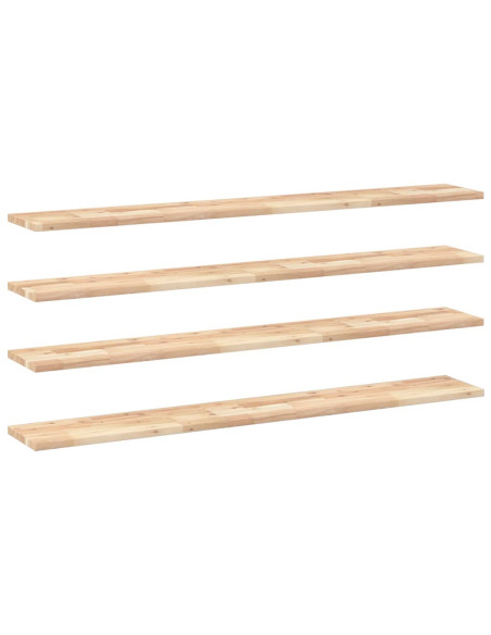 Mensole da Parete 4 pz 120x20x2 cm Legno Acacia Non Trattato
