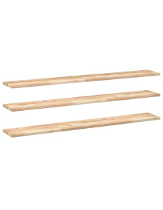 Mensole da Parete 3 pz 120x20x2 cm Legno Acacia Non Trattato