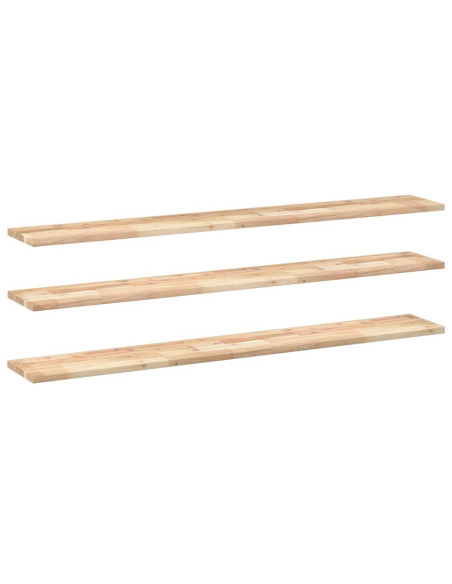 Mensole da Parete 3 pz 120x20x2 cm Legno Acacia Non Trattato