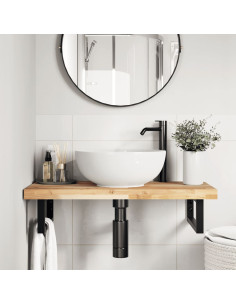 Piano da Bagno Non Trattato 60x40x4 cm Legno Massello di Acacia 2