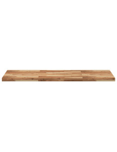 Piano da Bagno Finitura a Olio 140x60x4 cm in Legno di Acacia 2