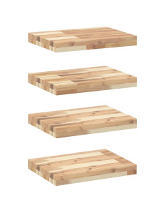 Mensole da Parete 4 pz 60x30x4 cm Legno Acacia Non Trattato
