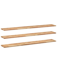 Mensole da Parete 3 pz 140x20x2 cm Legno Acacia Rifinito a Olio