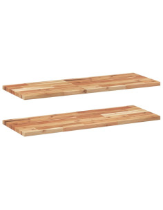 Mensole da Parete 2 pz 100x30x2 cm Legno Acacia Rifinito a Olio