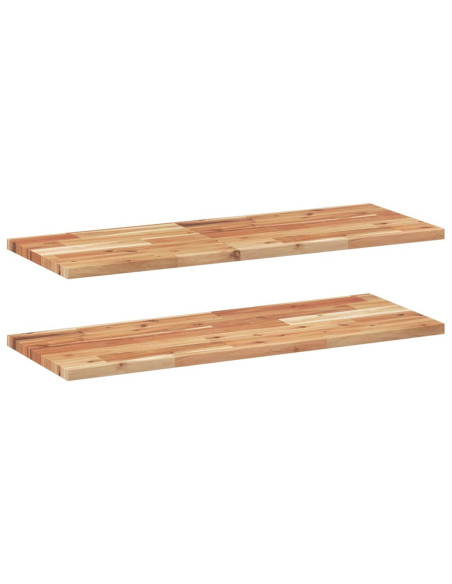 Mensole da Parete 2 pz 100x30x2 cm Legno Acacia Rifinito a Olio