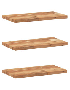 Mensole da Parete 3 pz 60x20x2 cm Legno Acacia Rifinito a Olio