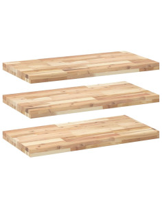 Mensole da Parete 3 pz 60x40x4 cm Legno Acacia Non Trattato