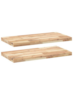 Mensole da Parete 2 pz 100x40x4 cm Legno Acacia Non Trattato