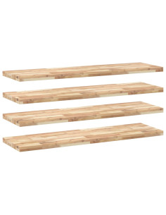 Mensole da Parete 4 pz 160x40x4 cm Legno Acacia Non Trattato